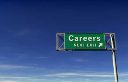 careers next exit blue sky clouds sign highway